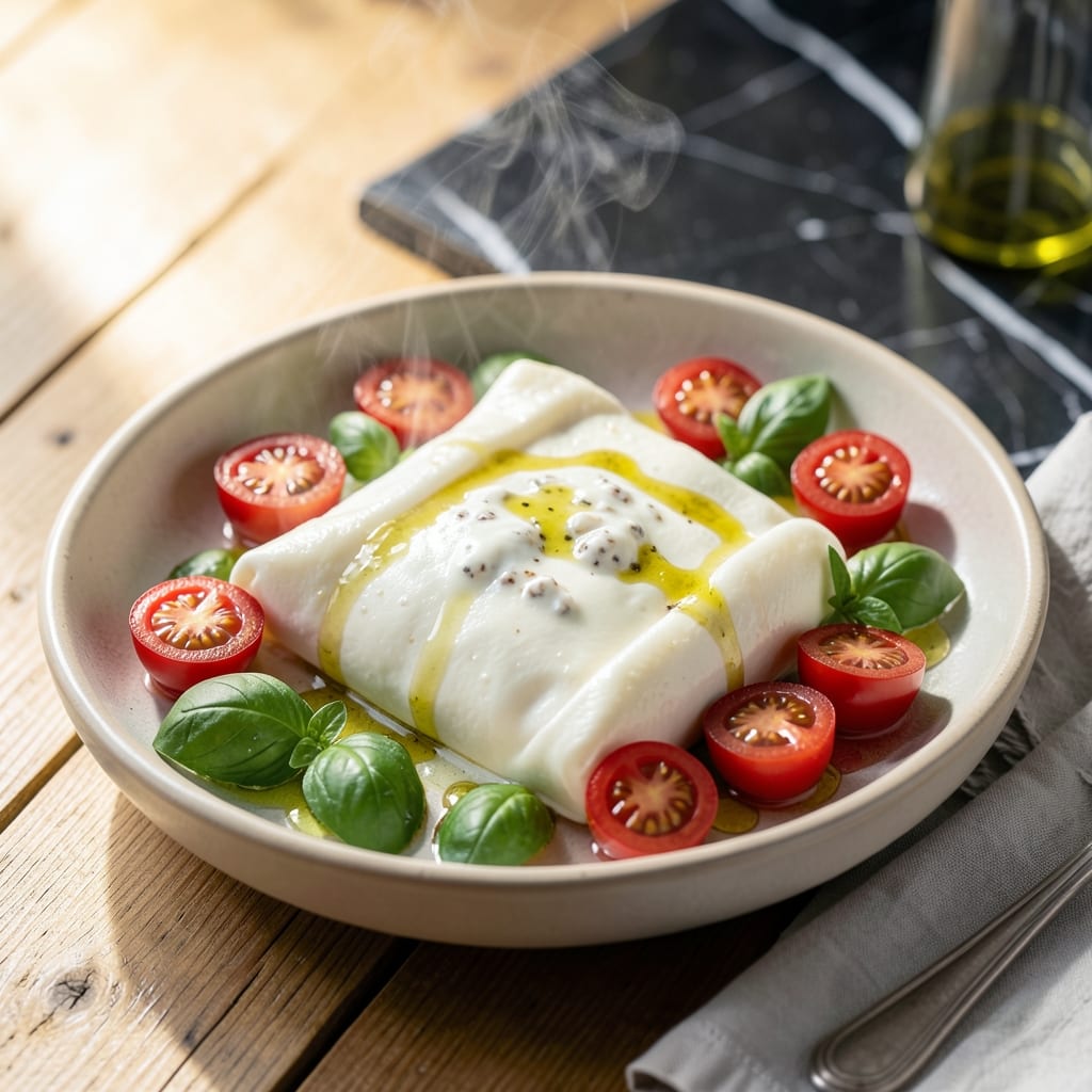 Homemade Burrata Recipe: Creamy Center With Fresh Mozzarella Shell