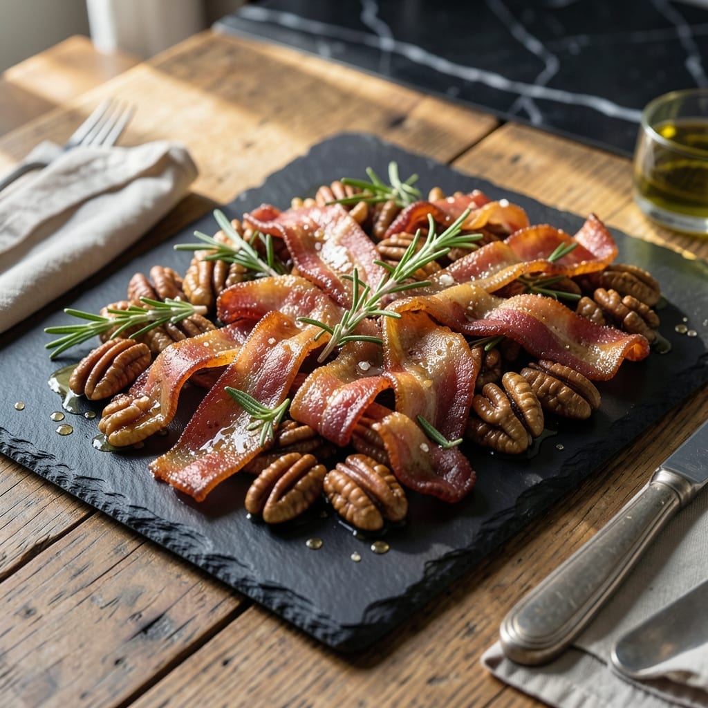 Bacon and Rosemary Pecans Recipe: Sweet and Savory Crunch