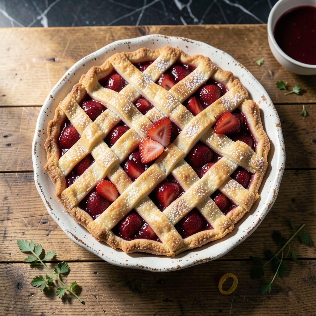 Strawberry Pie Recipe Frozen Strawberries: Lattice-Topped Sweetness Year-Round