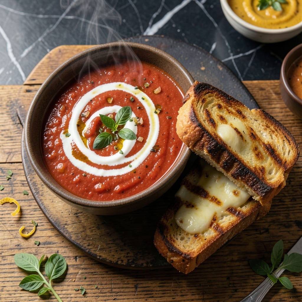 Roasted Tomato Soup and Grilled Cheese Recipe: Classic Pairing for Cozy Nights