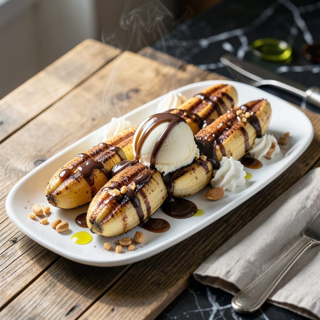 Grilled Banana Split Recipe: Charred Fruit and Creamy Indulgence