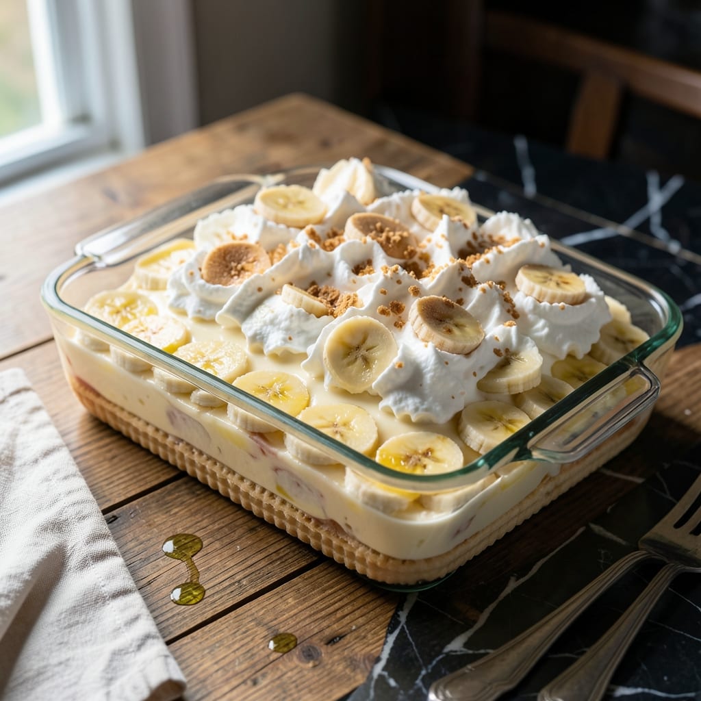 City Barbecue Banana Pudding Recipe: Vanilla Wafer Layers and Fresh Cream