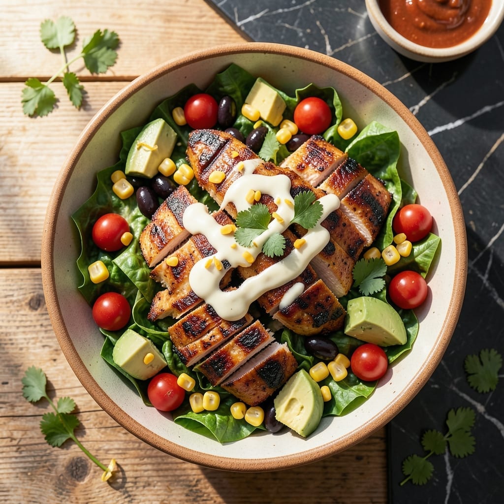 Grilled Chicken Taco Salad Recipe: Zesty Lime and Cilantro Freshness