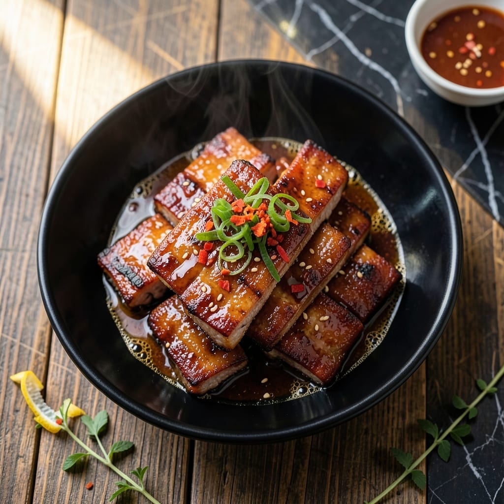 Korean BBQ Pork Spare Ribs Recipe: Sticky Sweet Charred Glaze