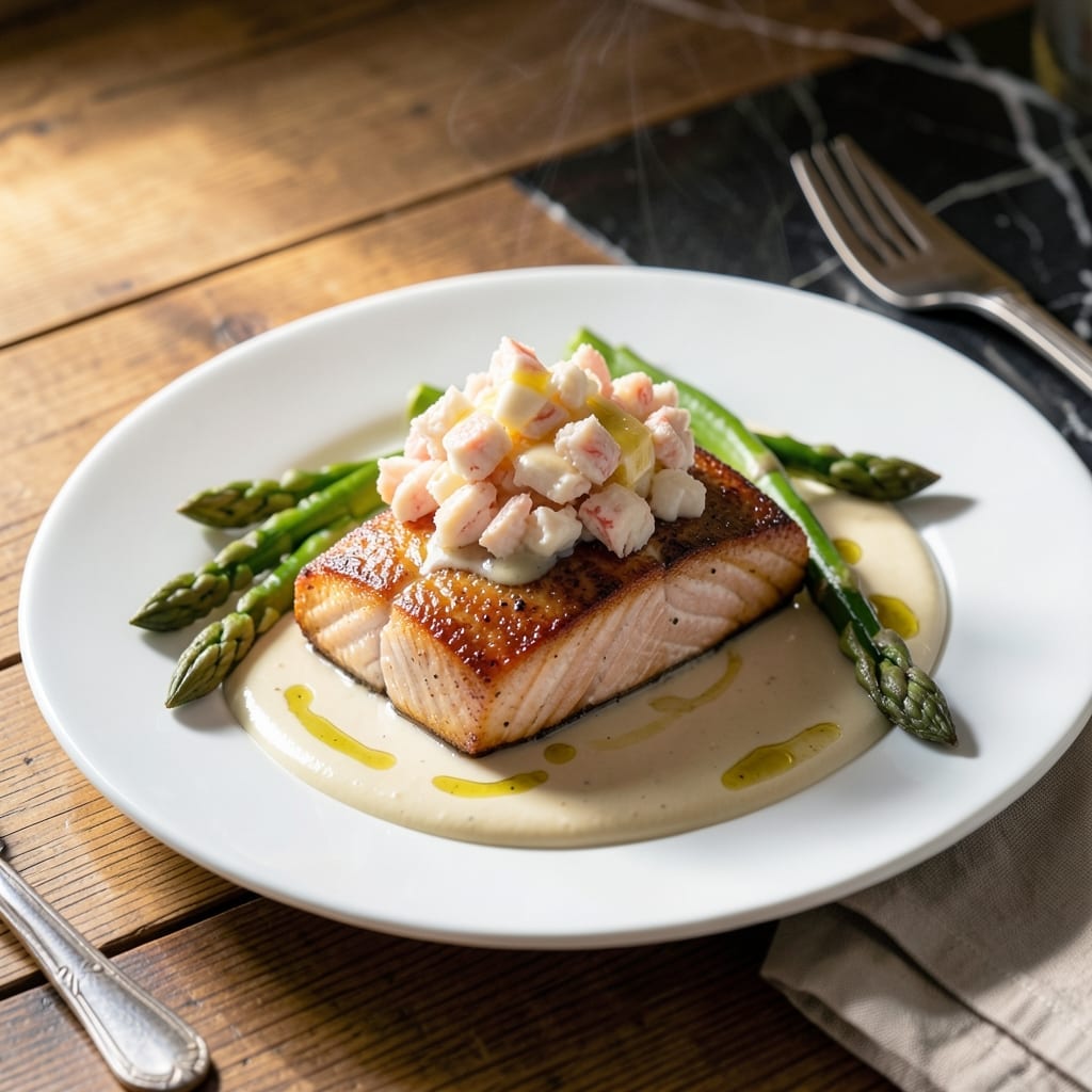 Salmon Oscar Recipe Maggiano's: Crab-Topped Elegance With Lemon Butter Sauce