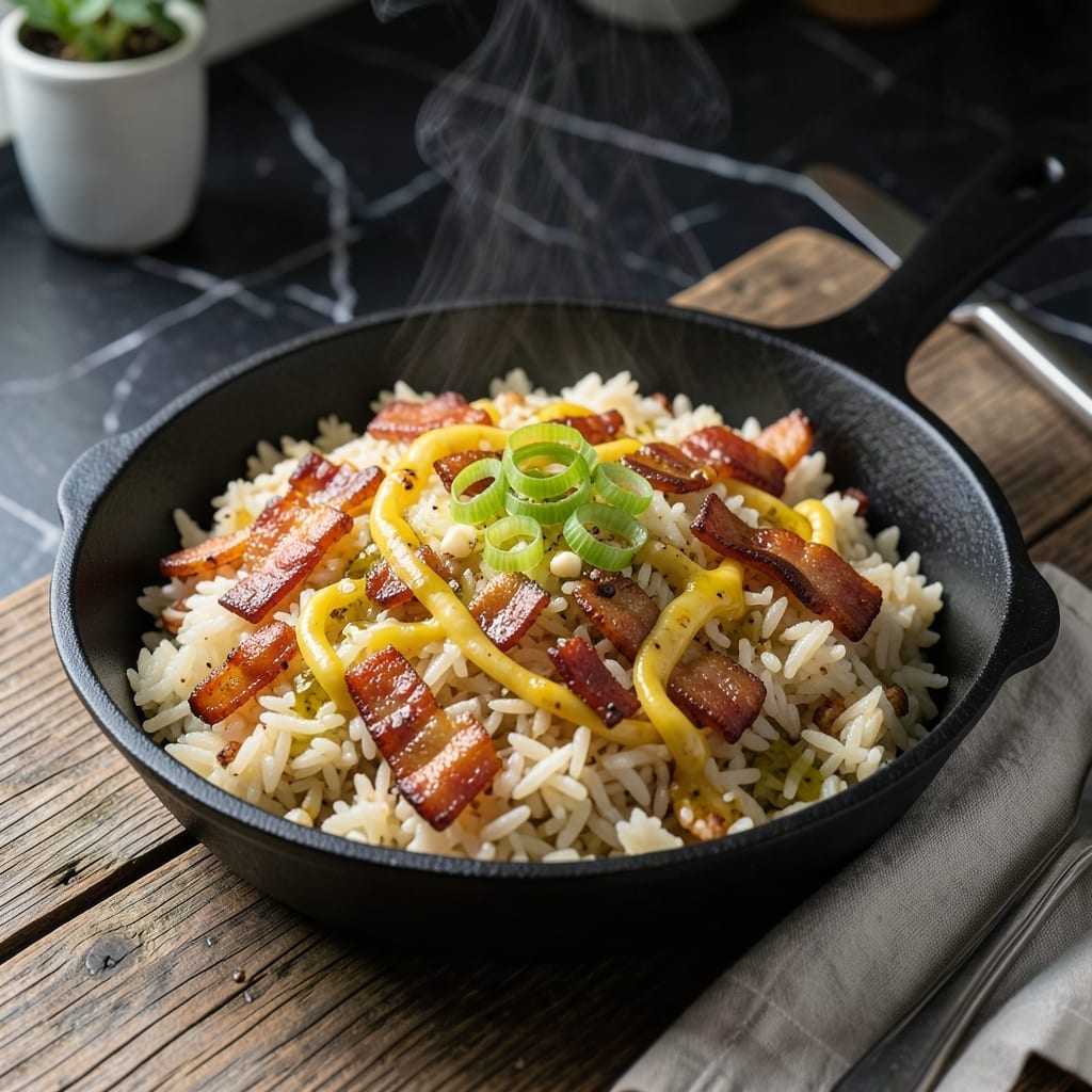 Recipe for Bacon Fried Rice: Smoky Wok-Tossed Savory Bites