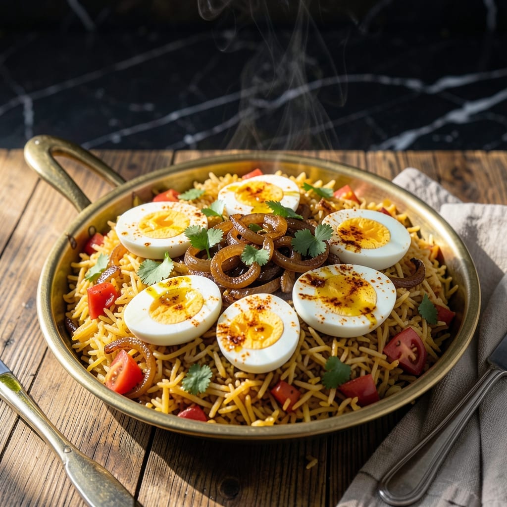 Egg Biryani Recipe South Indian Style: Fragrant Rice and Boiled Egg Harmony