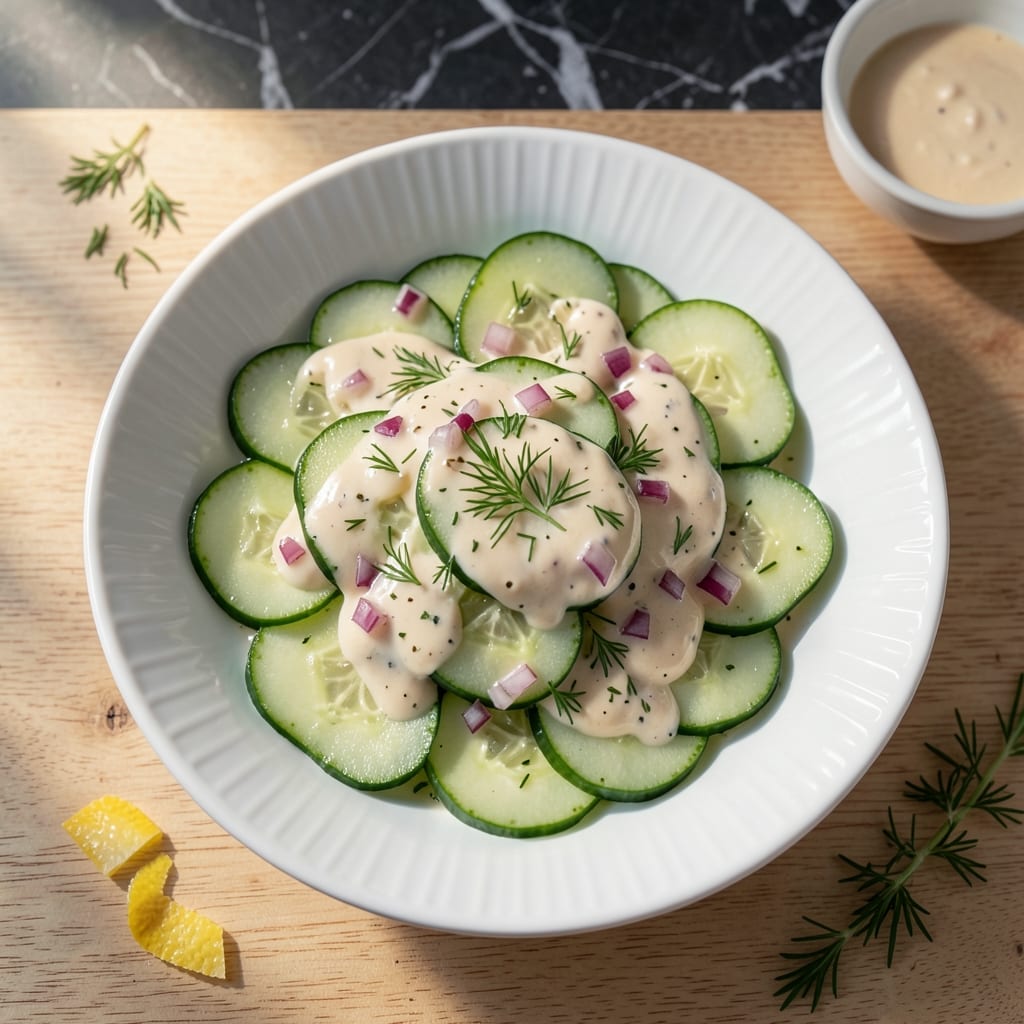 Cucumber Salad Recipe With Mayonnaise And Vinegar: Cool Creamy Crunch in Minutes