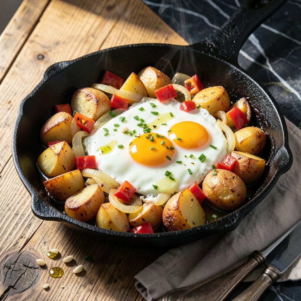 Potato and Eggs Recipe: Hearty Breakfast Skillet in Minutes