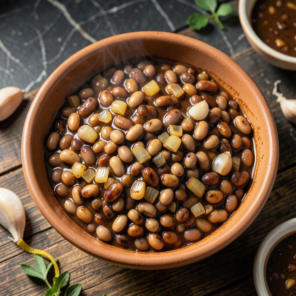 Dinosaur Barbecue Baked Beans Recipe: Vinegar-Kissed Molasses Depth
