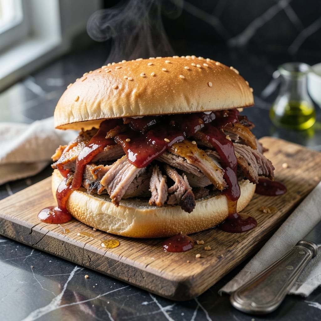 Recipe for Leftover Pork Roast: Shredded Sandwiches With Tangy BBQ Glaze