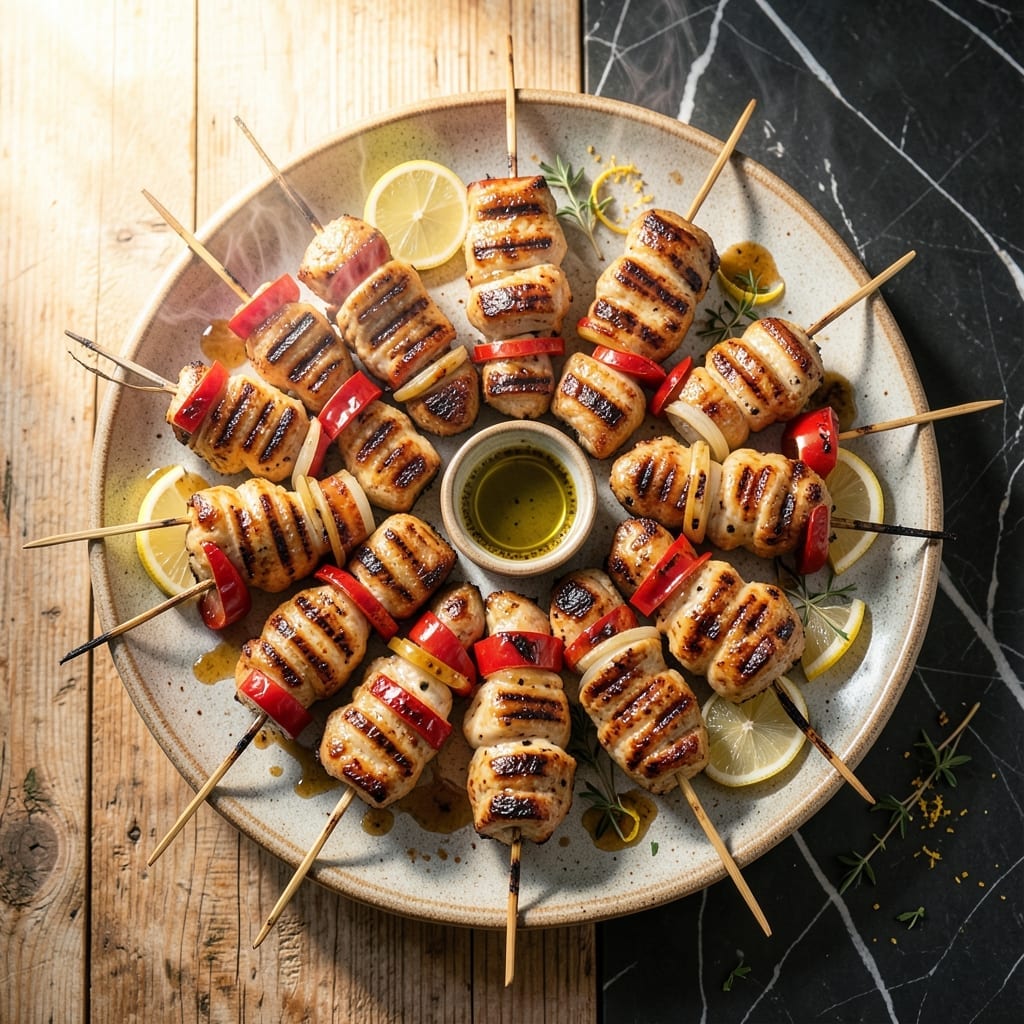Recipe For Grilled Chicken Kabobs: Skewered and Smoky Char in 20 Minutes