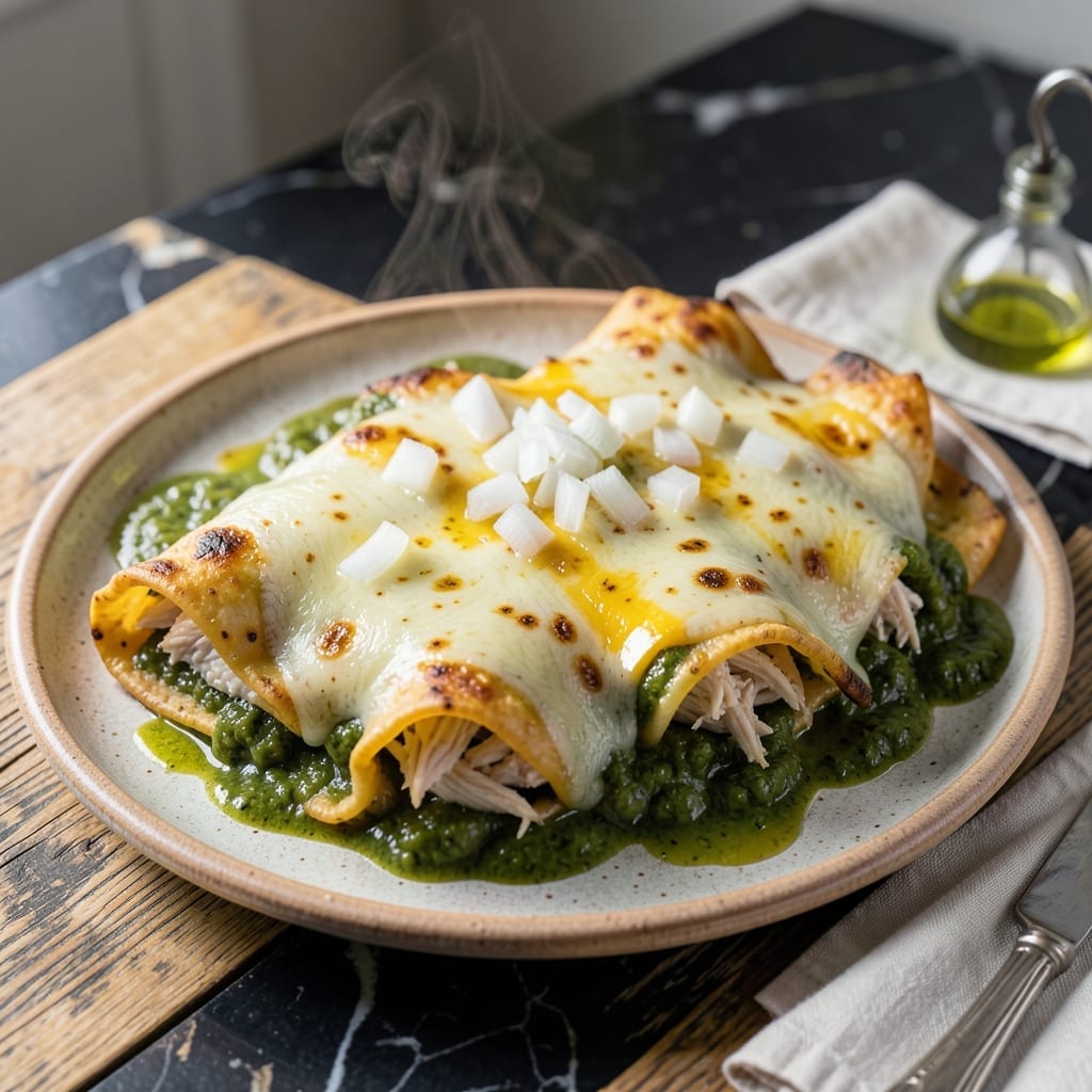 Green Enchilada Recipe With Canned Sauce: Cheesy Layers in 30 Minutes
