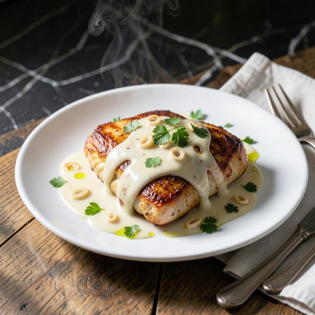 Chicken Anna Maria Recipe: Garlic Butter Baked Elegance