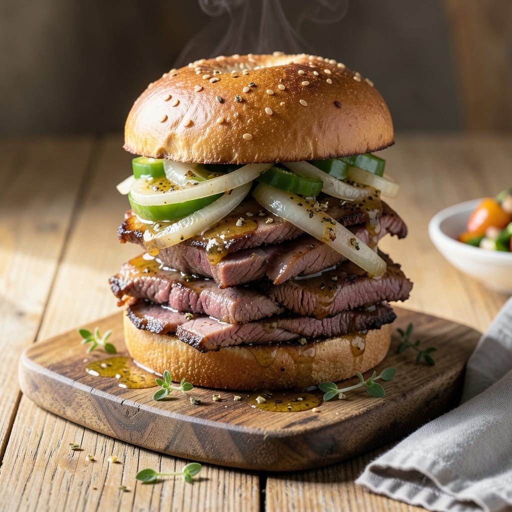 Italian Beef Sandwich Recipe Using Deli Roast Beef: Chicago-Style Juicy Bites