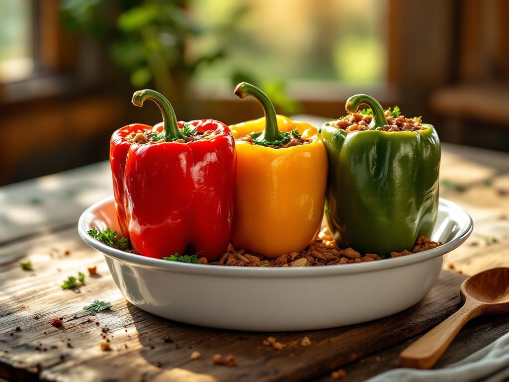 Brisket-Stuffed Bell Peppers