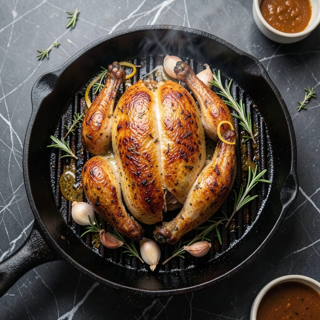 Roast Whole Chicken on Grill Recipe: Smoky Char with Herbed Crisp Skin