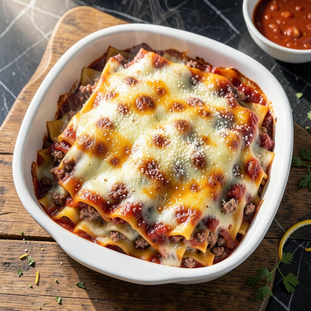 Lasagna Recipe With Cheddar Cheese: Sharp Cheddar Layers of Gooey Indulgence
