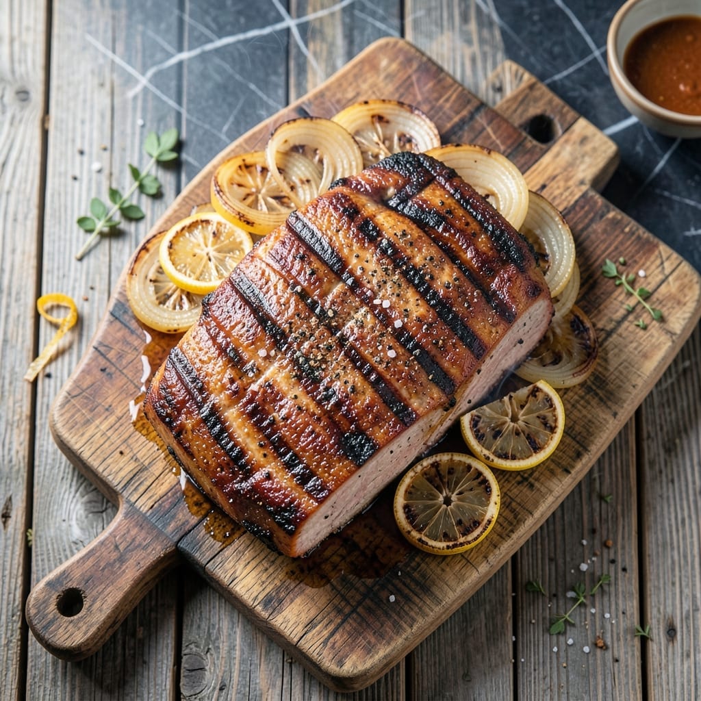 Pork Loin Charcoal Grill Recipe: Juicy Slices With Charred Aromatics