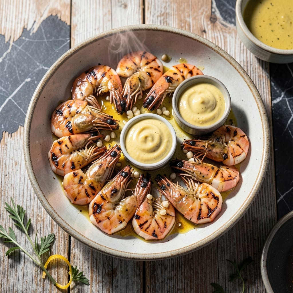 Grilled Shrimp on the Barbie Recipe: Smoky Char with Garlic-Lime Baste Grilled Shrimp on the Barbie Recipe: Smoky Char with Garlic-Lime Baste