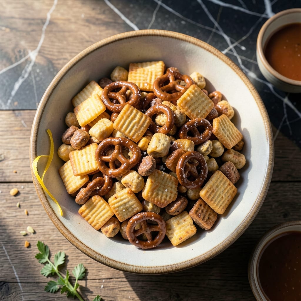 Chex Mix Recipe No Nuts: Savory Snack with Bold Seasoning