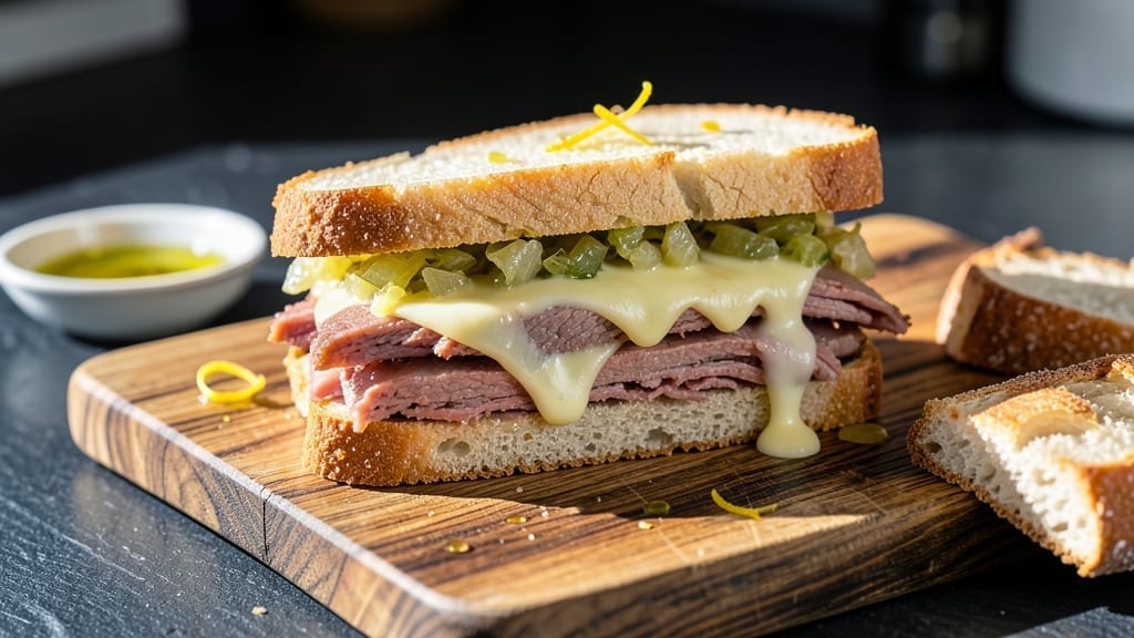 Corned Beef Brisket Reuben Recipe: Smoky-Sweet Sandwich with Crispy Sourdough