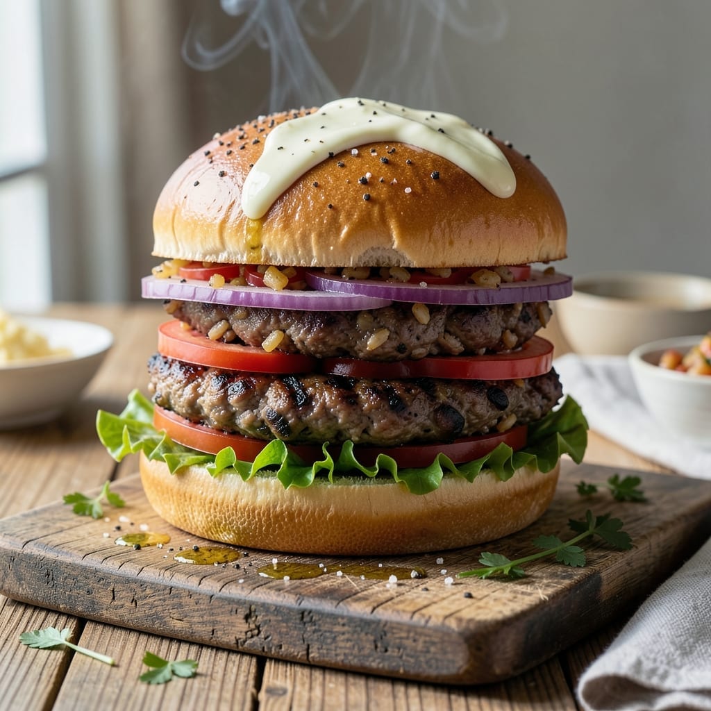 Grillable Vegan Burger Recipe: Firm Texture That Holds the Flame Grillable Vegan Burger Recipe: Firm Texture That Holds the Flame