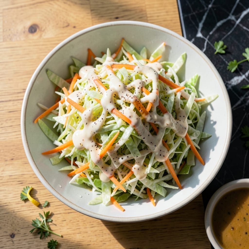 Recipe for Basic Coleslaw: Crunchy Tangy Classic Side Dish