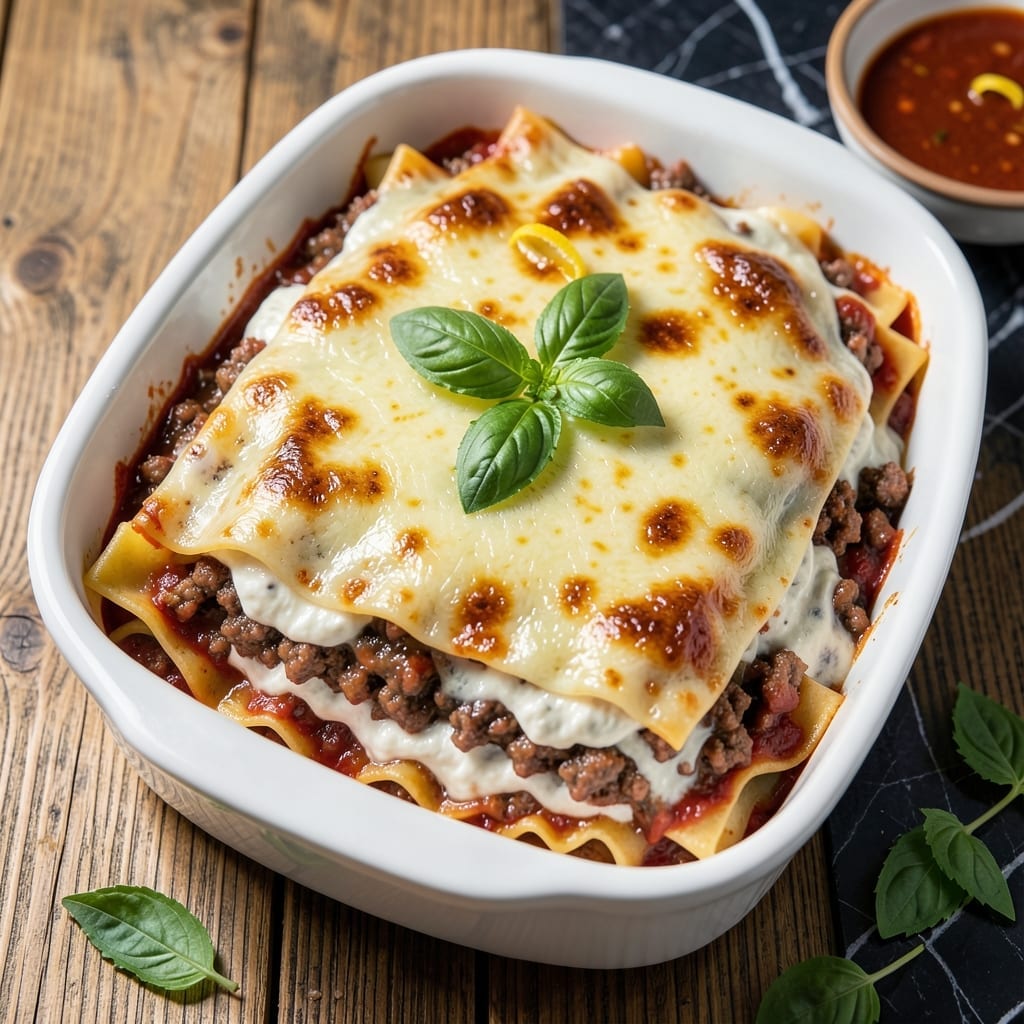 Lasagna Recipe With Ricotta Cheese and Ground Beef: Layered Italian Indulgence