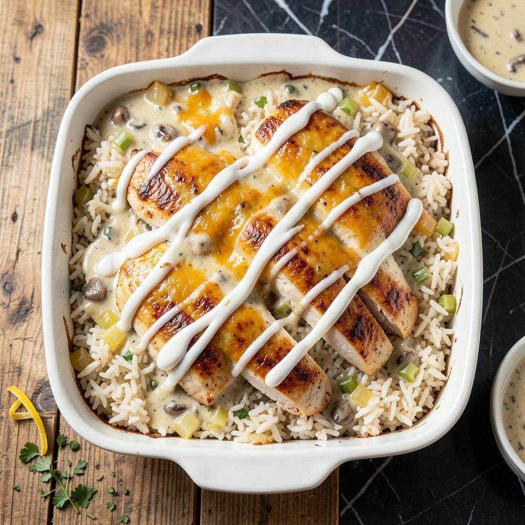 Chicken and Rice Casserole Recipe With Cream of Mushroom Soup: One-Dish Family Favorite