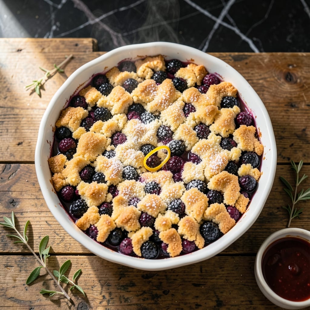 Paula Deen's Blackberry Cobbler Recipe: Buttery Bisquit Topping Over Juicy Berries