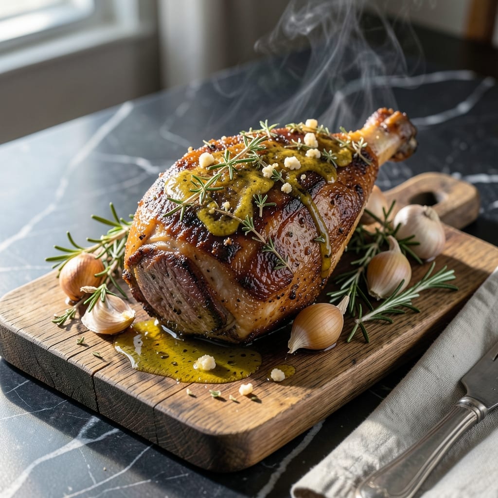 Recipe for Boneless Leg of Lamb Roast in the Oven: Herb-Crusted and Rosy Pink Inside