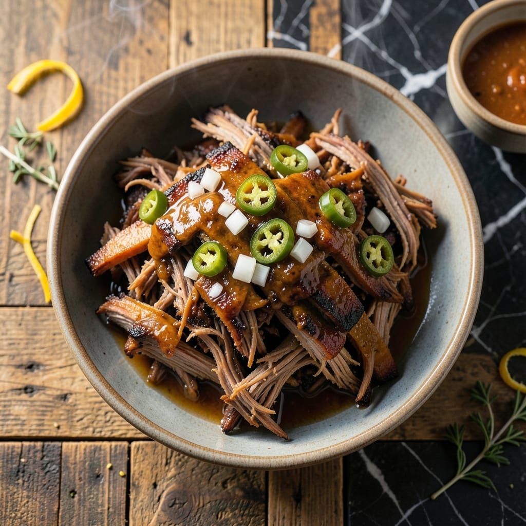 North Carolina Pulled Pork Barbecue Recipe: Vinegar-Kissed Smoky Tenderness
