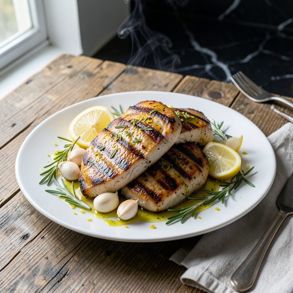 Grilled Lemon Garlic Chicken Breast Recipe: Zesty Char With Herb Infused Tenderness