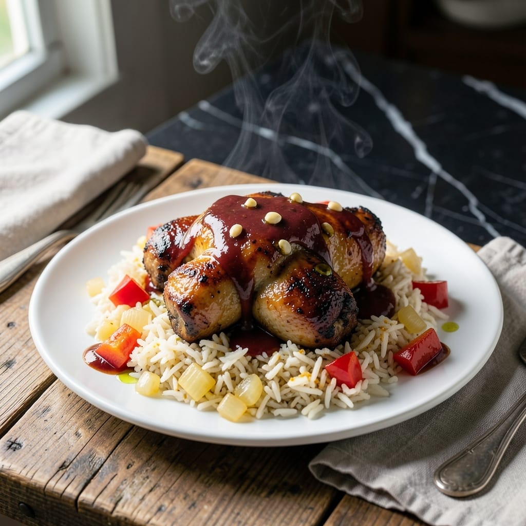 Barbecue Chicken and Rice Recipe: Smoky One-Pan Meal
