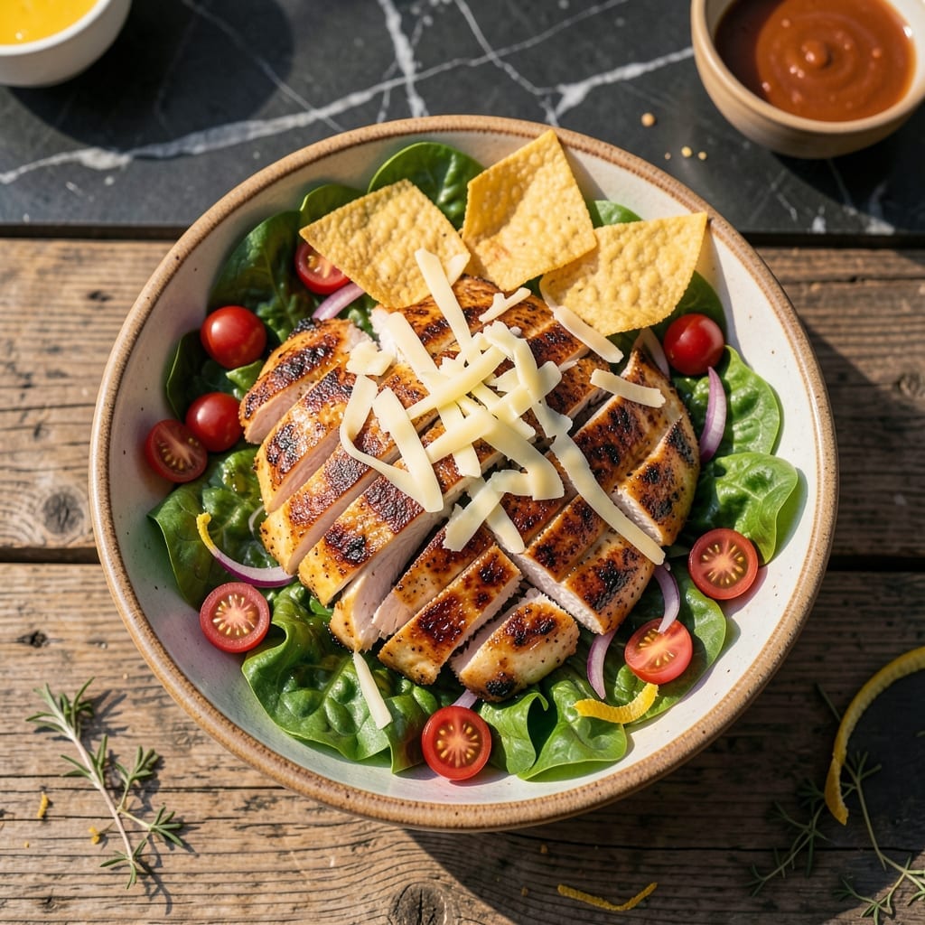 Houston's Grilled Chicken Salad Recipe: Smoky Char With Tangy Dressing