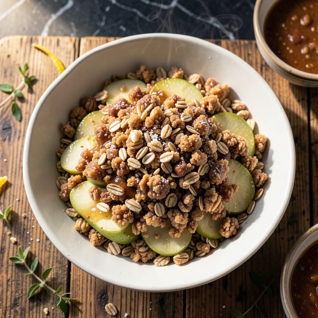 Recipe For Apple Crumble Using Oats: Buttery Oat Topping With Cinnamon Spice