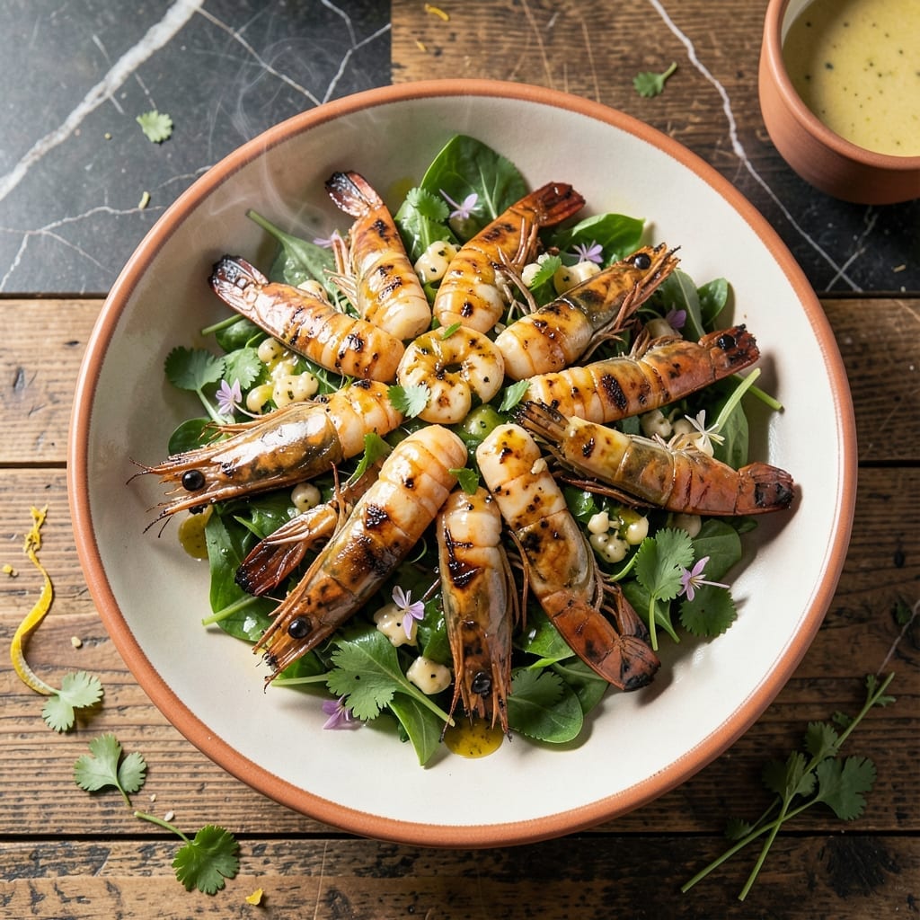 Grilled Prawn Salad Recipe: Zesty Citrus and Herb Infusion