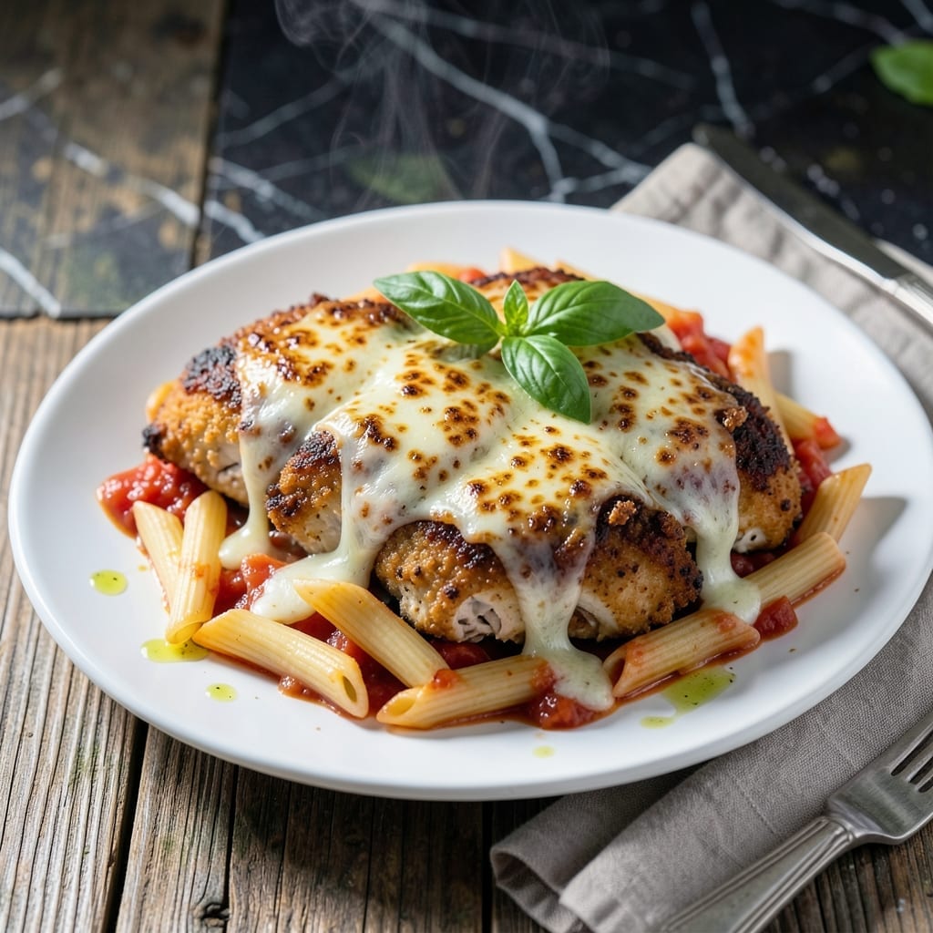 Chicken Parmesan Recipe Baked With Pasta: Cheesy Layers and Crispy Topping