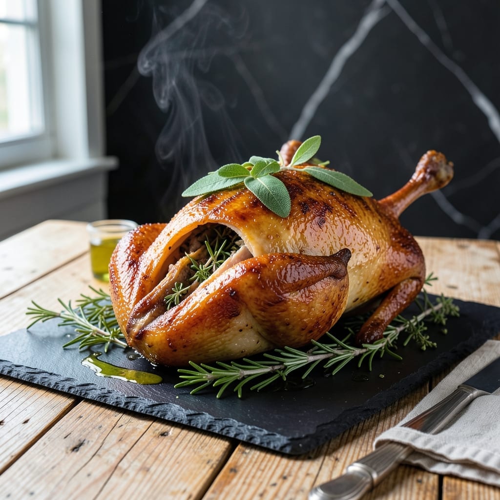 Long Island Duck Recipe: Herb-Roasted with Crispy Skin Long Island Duck Recipe: Herb-Roasted with Crispy Skin