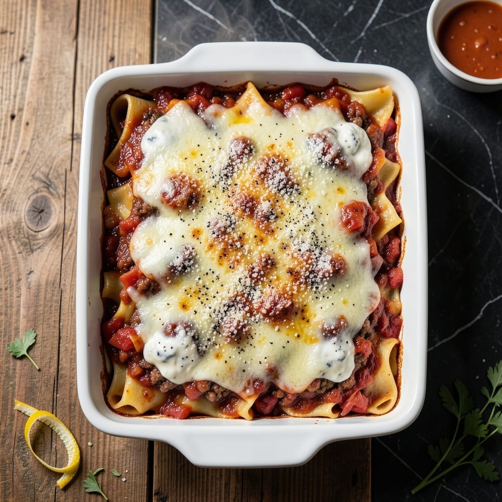 Lasagna Recipe Made With Spaghetti Sauce: Layered Noodles and Rich Tomato Flavor