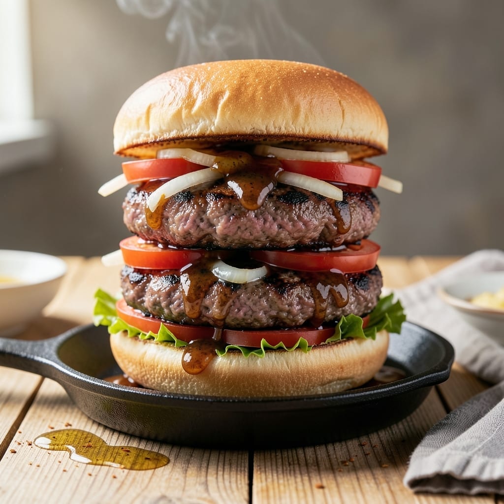 Jamie Oliver's BBQ Beef Burger Recipe: Smoky Char With Caramelized Onions