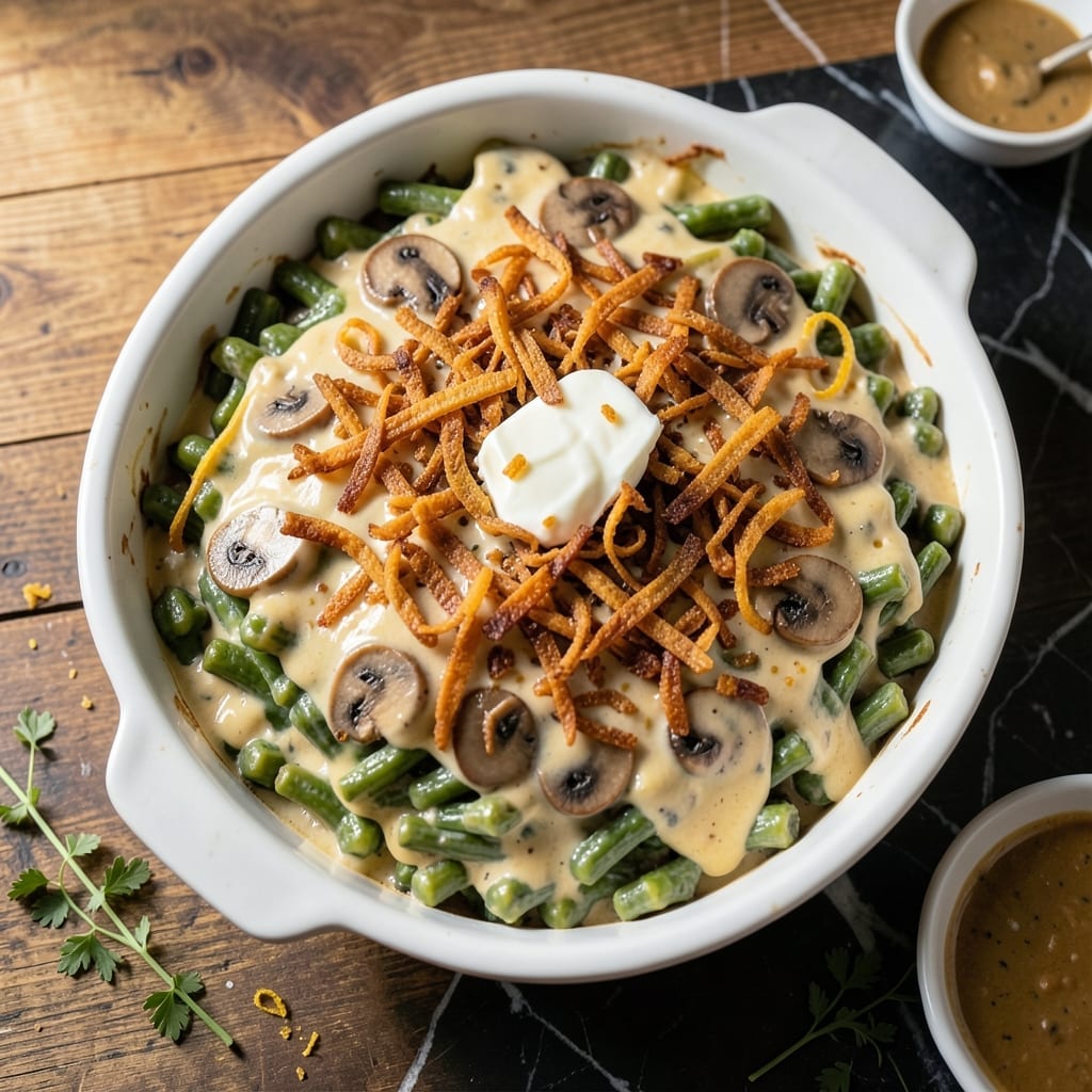 Paula Deen's Green Bean Casserole Recipe: Classic Creamy Bake With Crispy Onion Topping