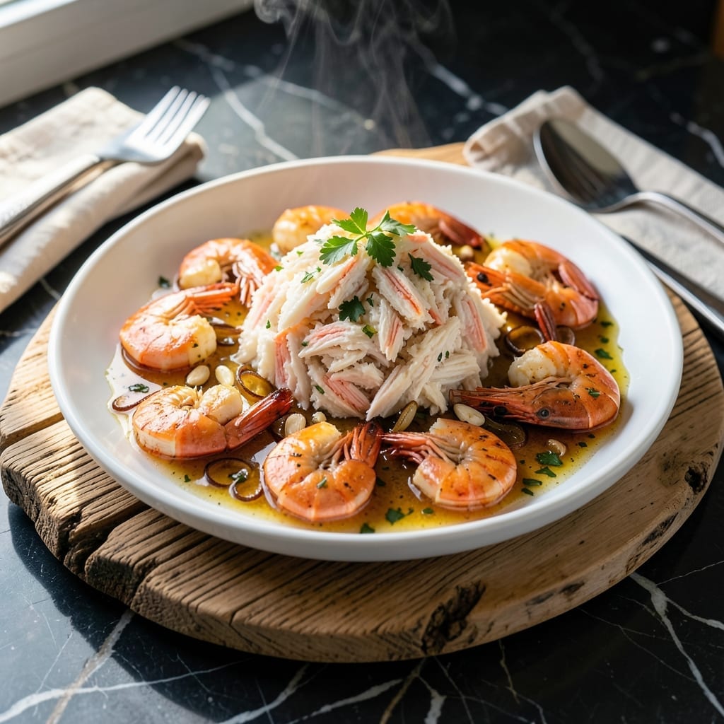 Recipe for Crab and Shrimp: Coastal Seafood Feast in One Pan