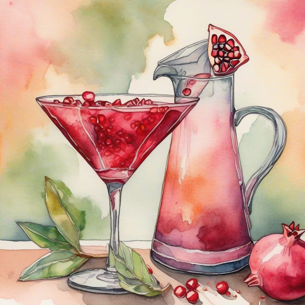pitcher of pomegranate martini recipe