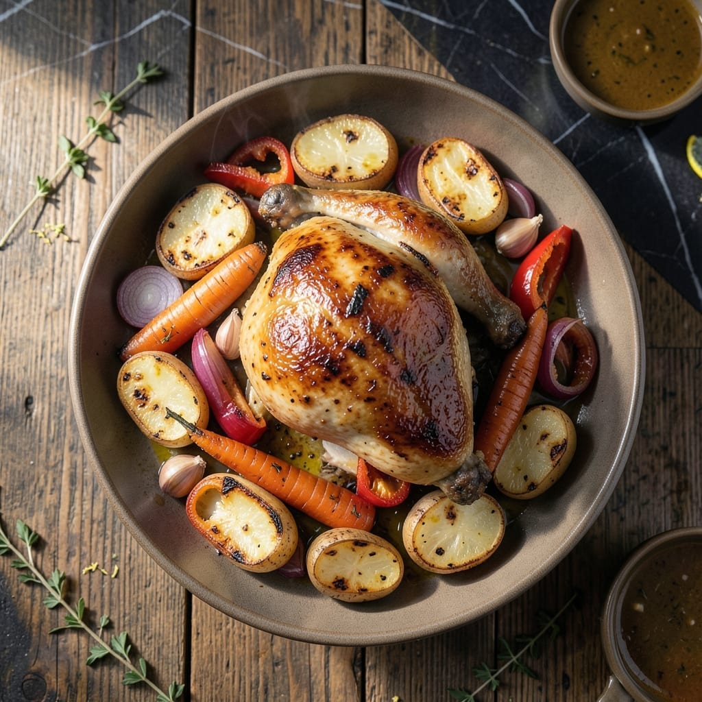 Recipe for Chicken and Vegetables in the Oven: Sheet Pan Dinner with Caramelized Edges Recipe for Chicken and Vegetables in the Oven: Sheet Pan Dinner with Caramelized Edges
