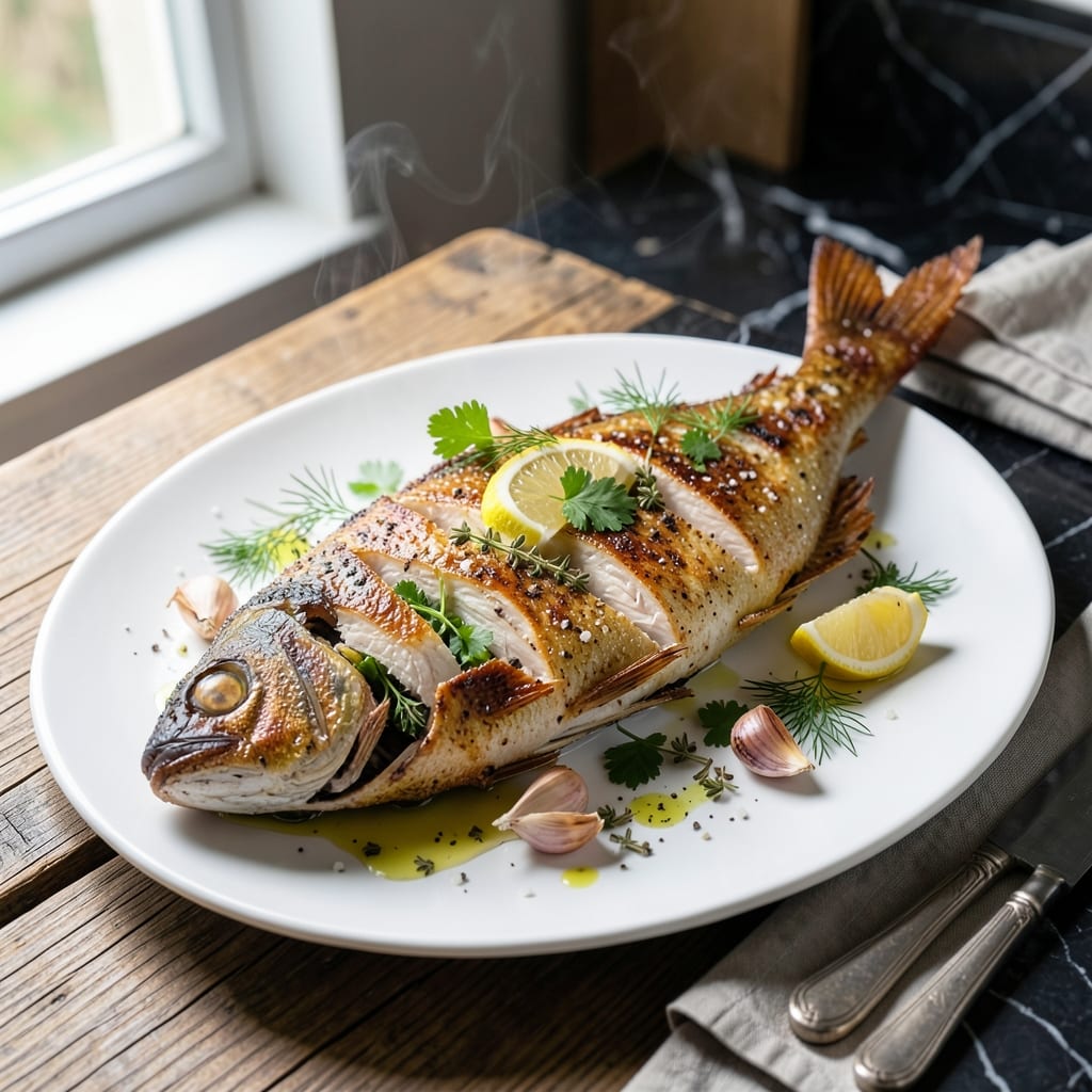Whole Rockfish Recipe: Flaky White Meat With Lemon-Herb Crust