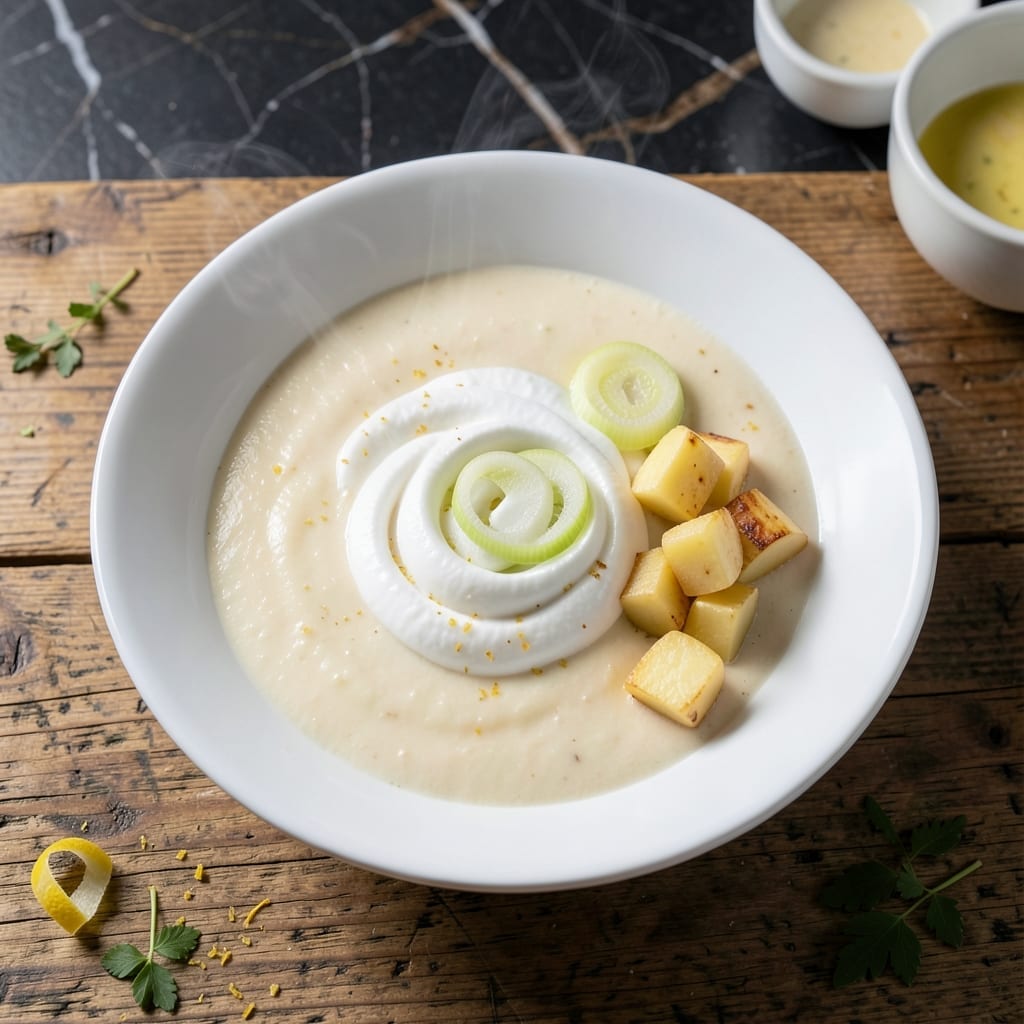 Recipe for Vichyssoise Soup: Chilled Leek and Potato Elegance