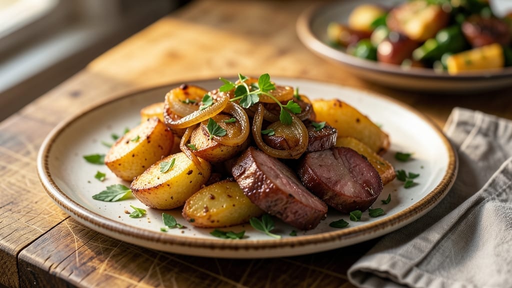 Fried Potatoes, Onions, and Smoked Sausage Recipe: Crispy, Smoky One-Pan Feast