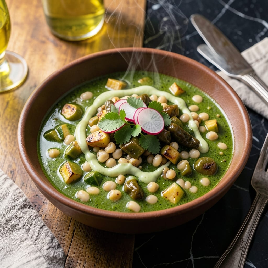 Easy Green Pozole Recipe With Enchilada Sauce: Homemade Hominy and Chile Depth